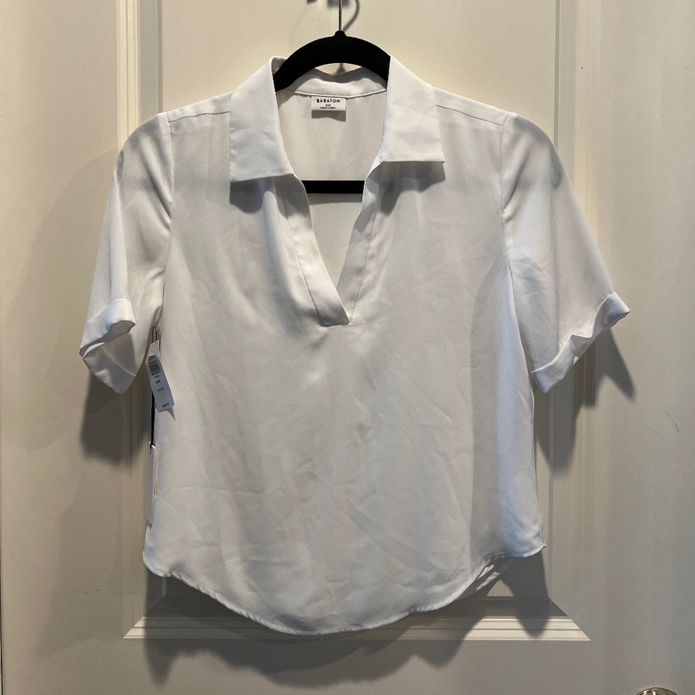 BNWT Aritzia Baboon Axis blouse in espace xxs